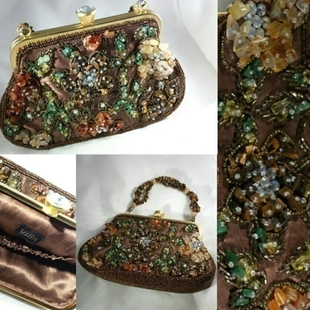 Vintage Yilin Floral Beaded Evening Bag